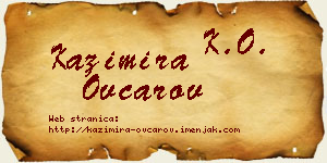 Kazimira Ovčarov vizit kartica
